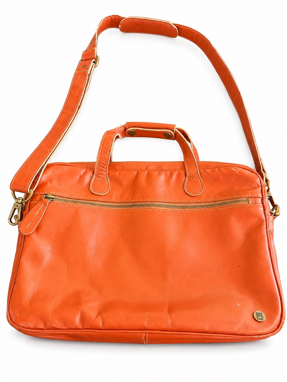 MAHI Leather Oxford Laptop Bag Messenger Briefcase
